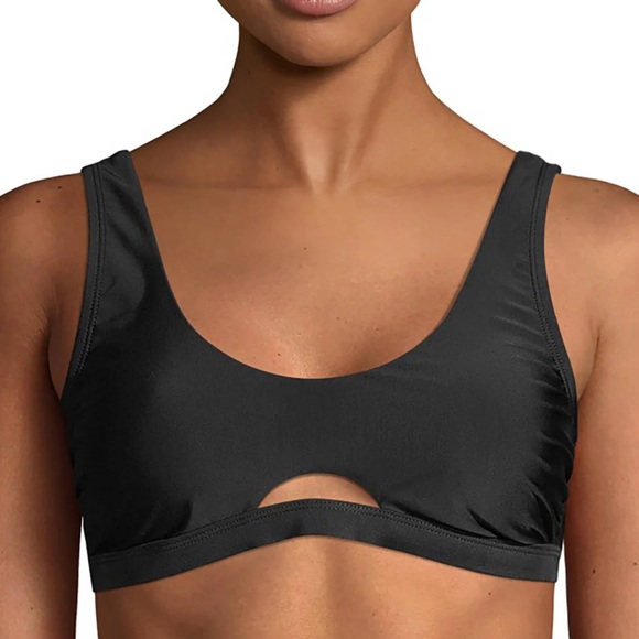 wild fable Other - NWOT Wild Fable - Black Scoop Neck Cut Out Bathing Suit Top
